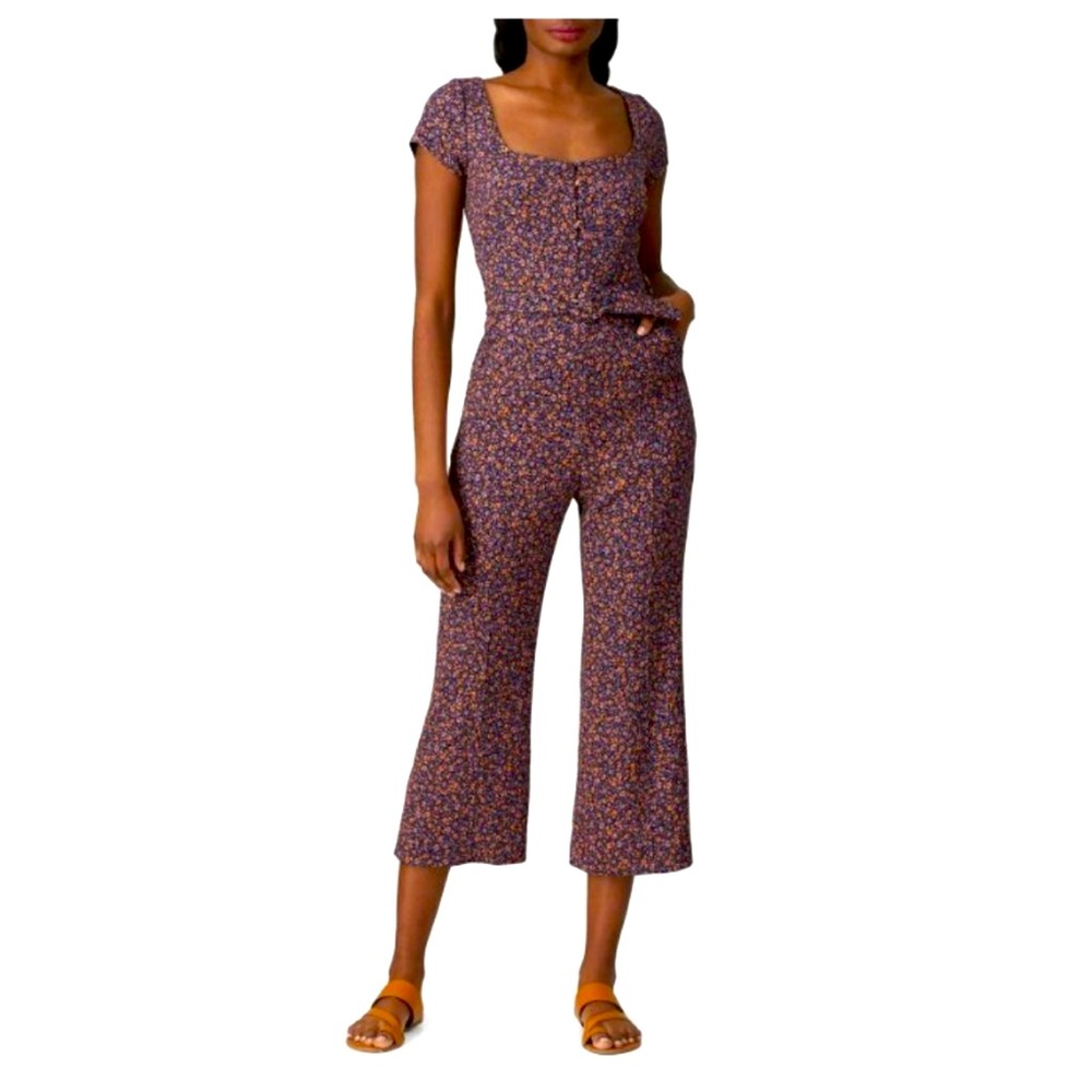 Jonathan Simkhai Nicky Floral Jumpsuit 10
Square Neck Purple